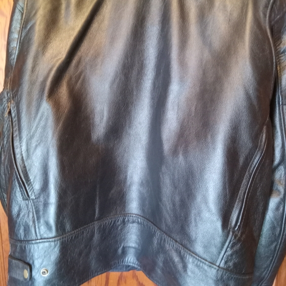 Black leather X element mens jacket.  Size Large - Picture 3 of 3